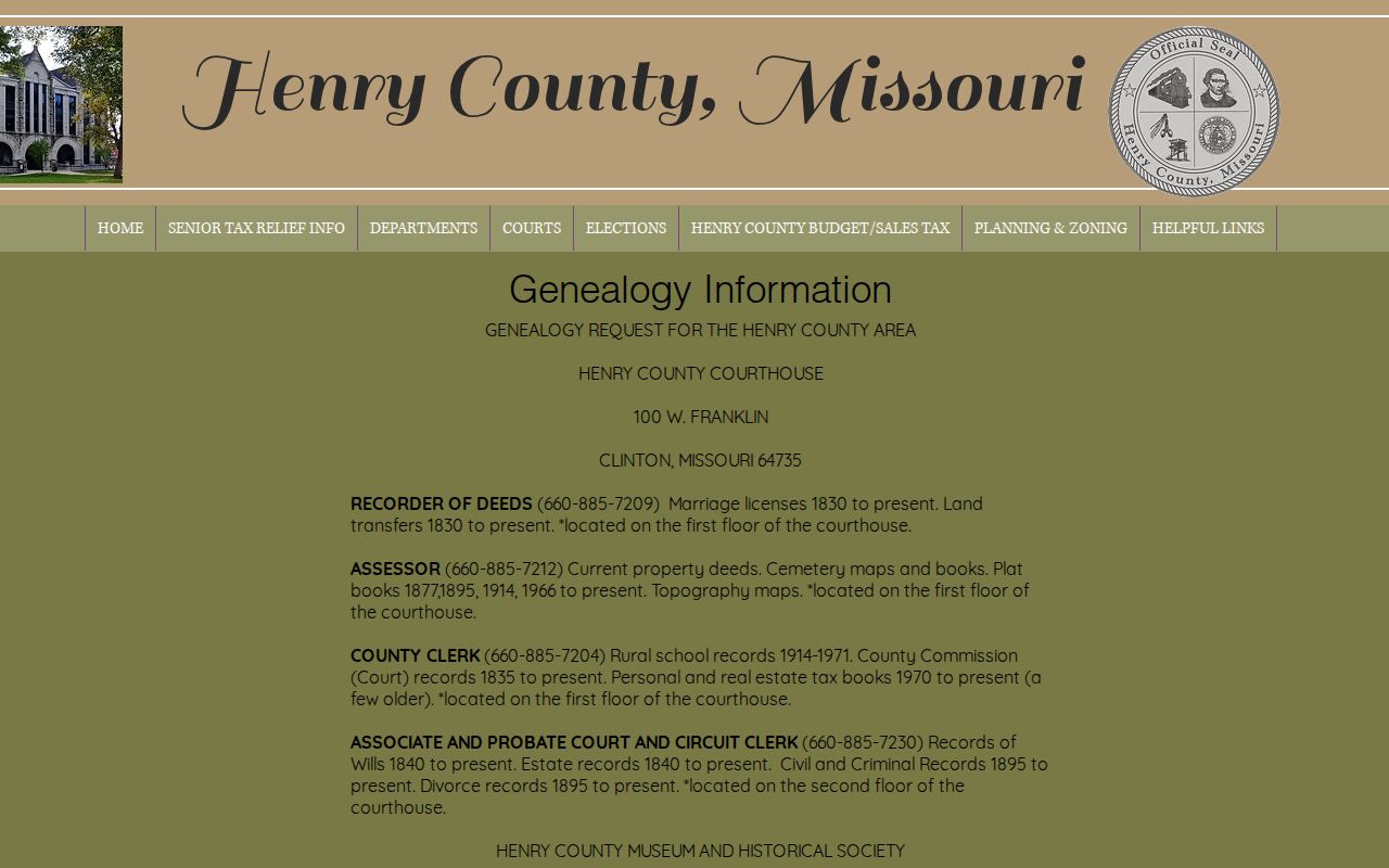 Henry County civil court docket historical records and genealogy source