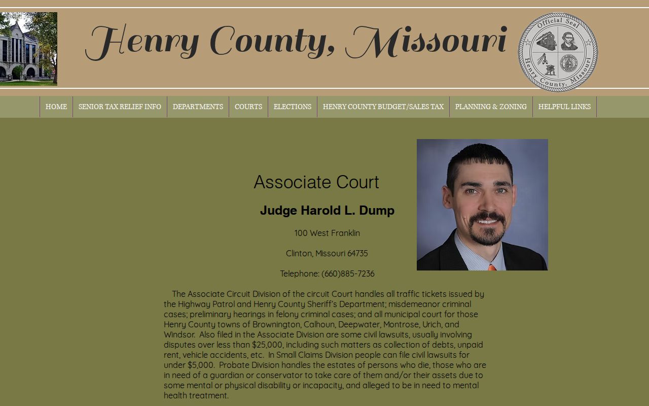 Henry County Deepwater court records Associate Court route